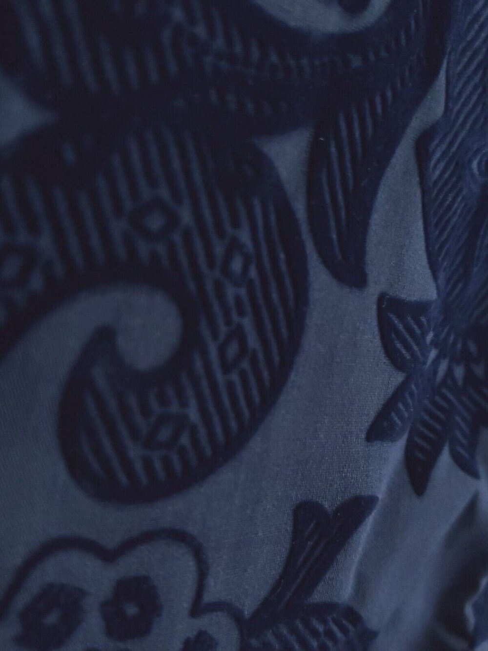 INC International Concepts Shirt Mens S Blue Raised Velvet Velour Paisley Design - Picture 6 of 12